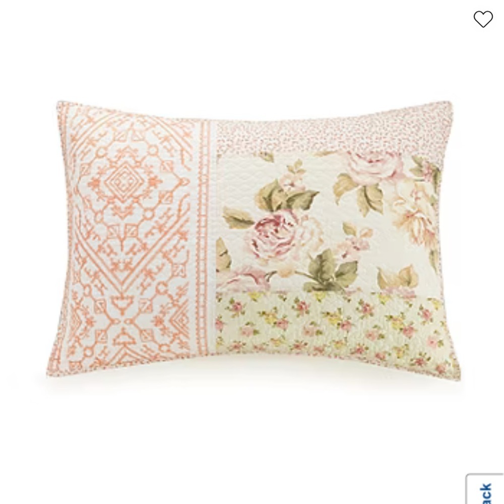 Mary Jane's Home Sweet Blooms Floral Patchwork Pillow Shams set of 2 NWT